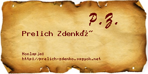 Prelich Zdenkó névjegykártya